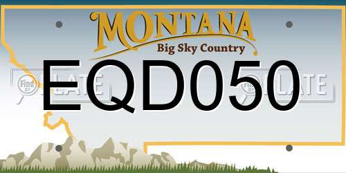 EQD050 Montana License Plate