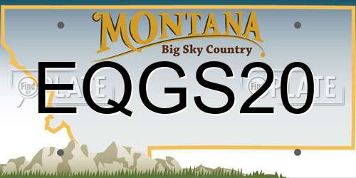 EQGS20 Montana License Plate
