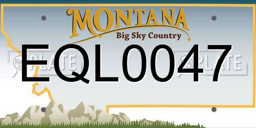 EQL0047 Montana License Plate