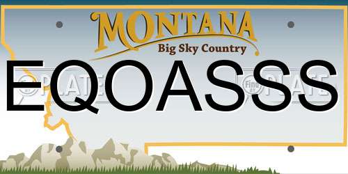 EQOASSS Montana License Plate