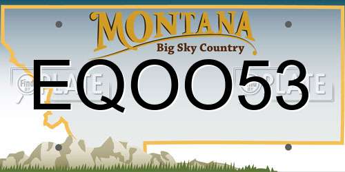 EQOO53 Montana License Plate