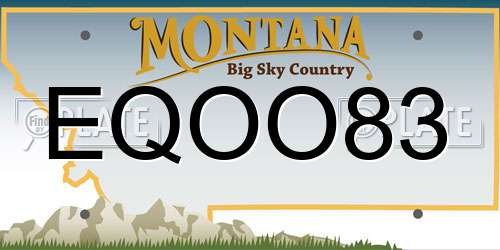 EQOO83 Montana License Plate