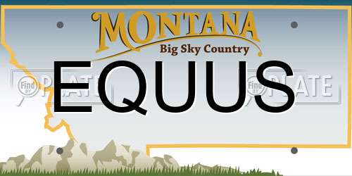 EQUUS Montana License Plate