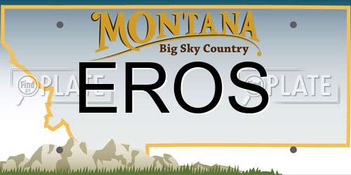 EROS Montana License Plate