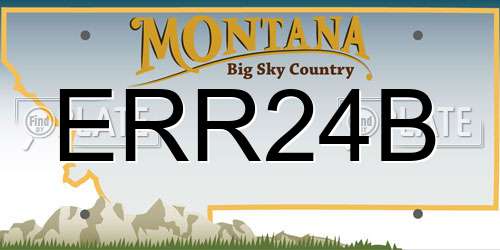 ERR24B Montana License Plate