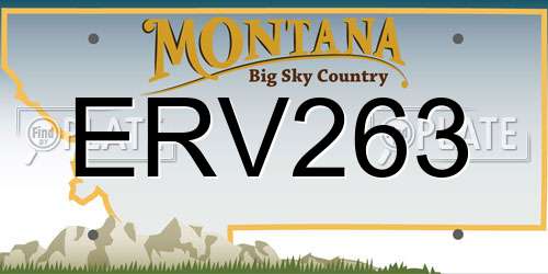 ERV263 Montana License Plate