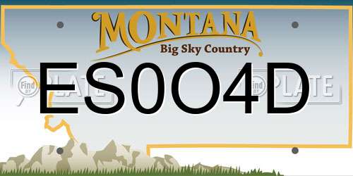 ES0O4D Montana License Plate