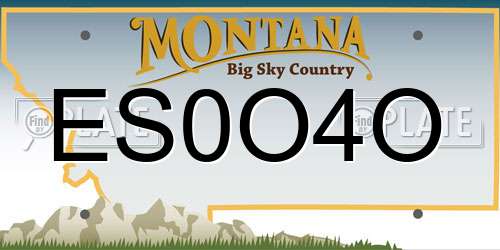 ES0O4O Montana License Plate