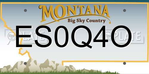 ES0Q4O Montana License Plate