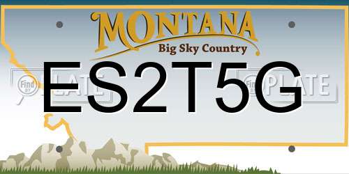 ES2T5G Montana License Plate