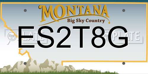 ES2T8G Montana License Plate