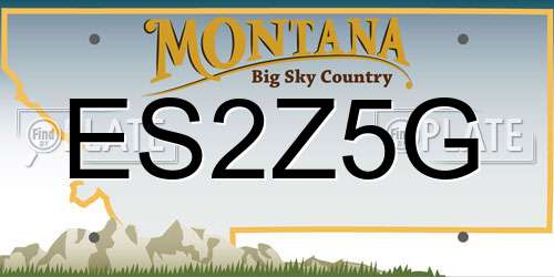 ES2Z5G Montana License Plate