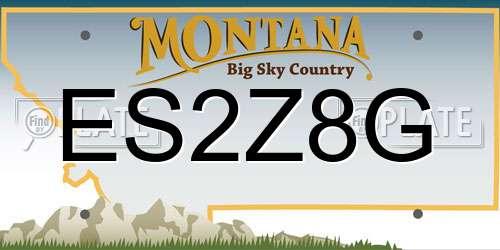 ES2Z8G Montana License Plate