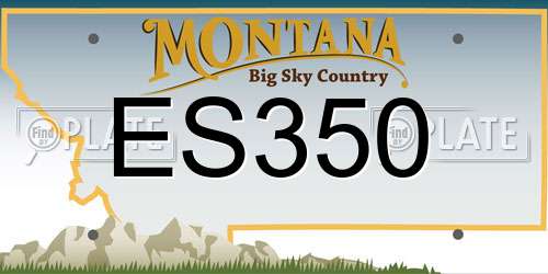 ES350 Montana License Plate