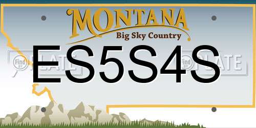 ES5S4S Montana License Plate