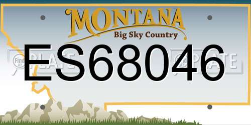 ES68046 Montana License Plate