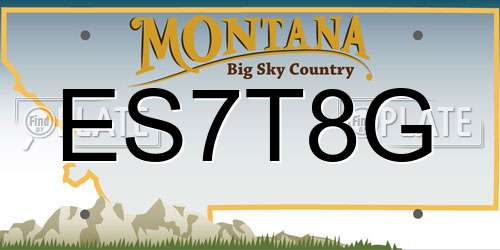 ES7T8G Montana License Plate
