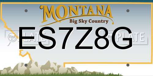 ES7Z8G Montana License Plate