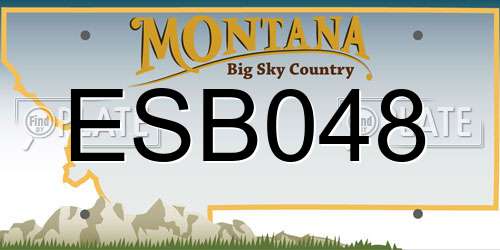 ESB048 Montana License Plate