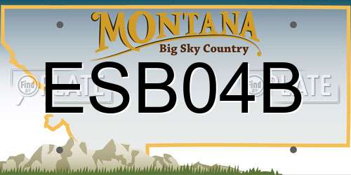 ESB04B Montana License Plate