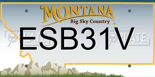 ESB31V Montana License Plate