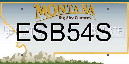 ESB54S Montana License Plate