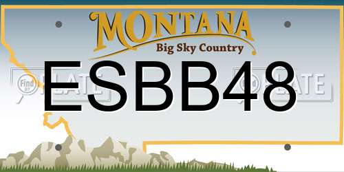 ESBB48 Montana License Plate