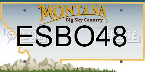 ESBO48 Montana License Plate