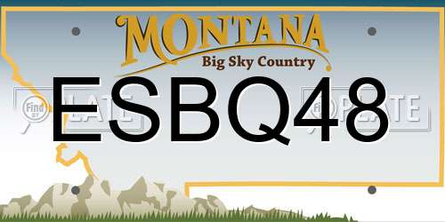 ESBQ48 Montana License Plate
