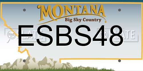 ESBS48 Montana License Plate