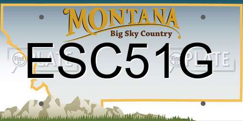 ESC51G Montana License Plate
