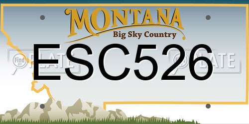 ESC526 Montana License Plate