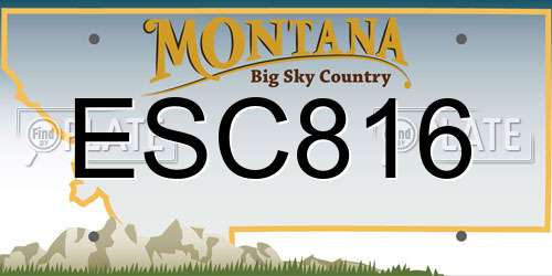 ESC816 Montana License Plate