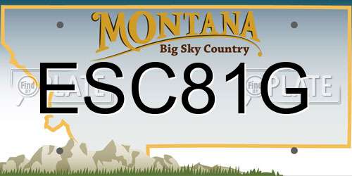 ESC81G Montana License Plate