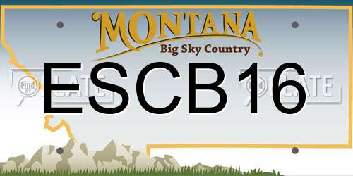 ESCB16 Montana License Plate
