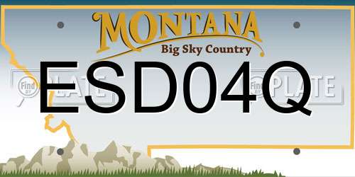 ESD04Q Montana License Plate