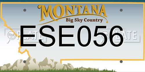 ESE056 Montana License Plate