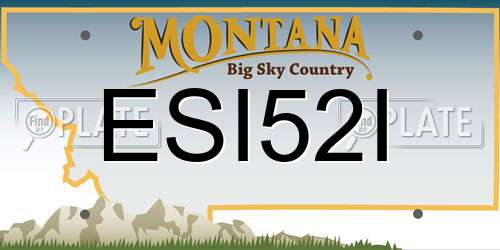 ESI52I Montana License Plate