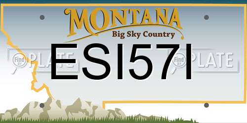 ESI57I Montana License Plate