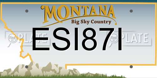 ESI87I Montana License Plate