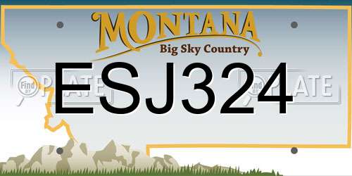 ESJ324 Montana License Plate