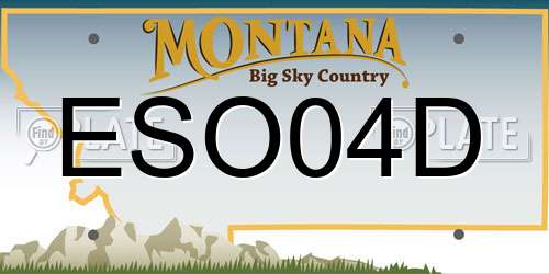 ESO04D Montana License Plate