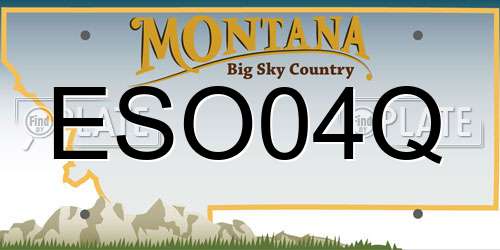 ESO04Q Montana License Plate