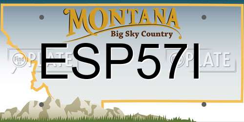 ESP57I Montana License Plate