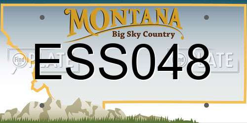 ESS048 Montana License Plate