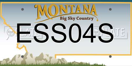 ESS04S Montana License Plate