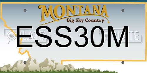 ESS30M Montana License Plate