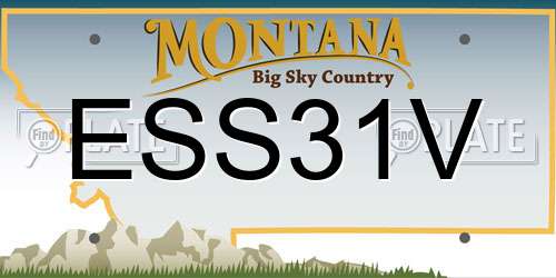ESS31V Montana License Plate
