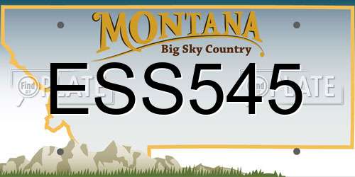 ESS545 Montana License Plate