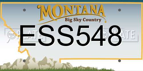 ESS548 Montana License Plate